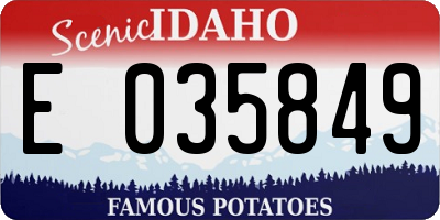 ID license plate E035849