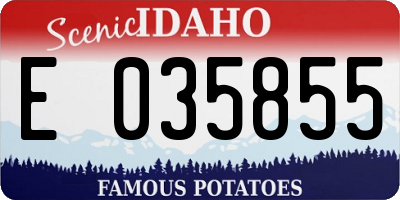 ID license plate E035855