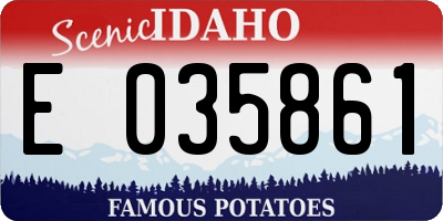 ID license plate E035861