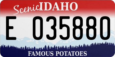 ID license plate E035880