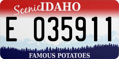 ID license plate E035911