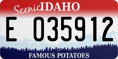 ID license plate E035912