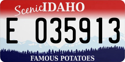 ID license plate E035913