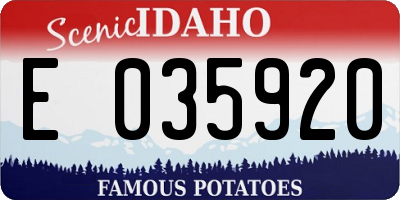 ID license plate E035920