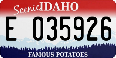 ID license plate E035926