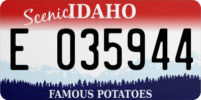 ID license plate E035944