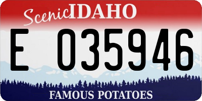 ID license plate E035946