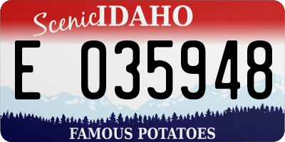 ID license plate E035948