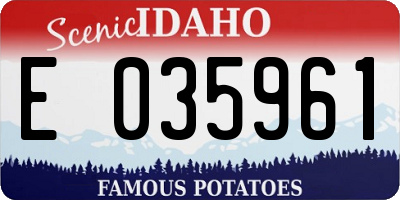 ID license plate E035961