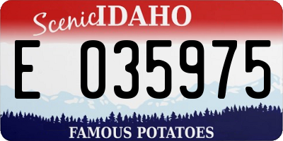 ID license plate E035975