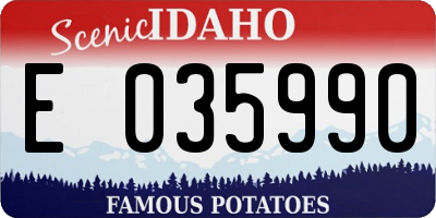 ID license plate E035990