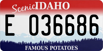 ID license plate E036686