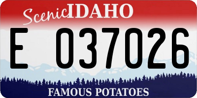 ID license plate E037026