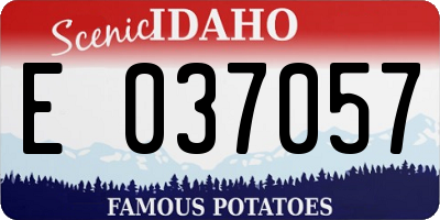 ID license plate E037057