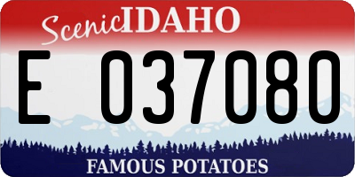 ID license plate E037080