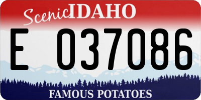 ID license plate E037086