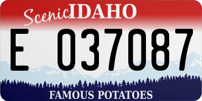 ID license plate E037087