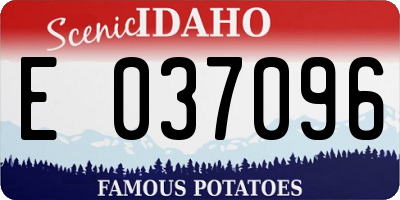 ID license plate E037096