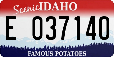ID license plate E037140