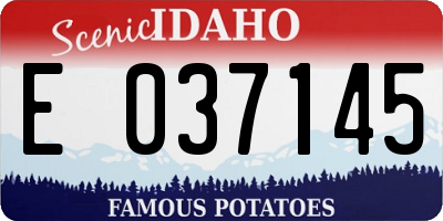 ID license plate E037145