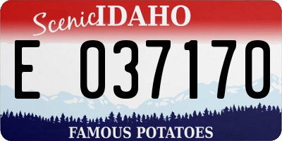 ID license plate E037170