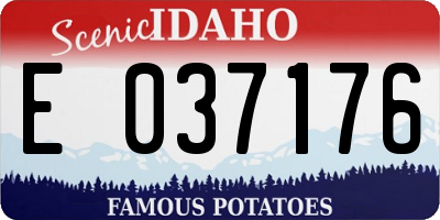 ID license plate E037176