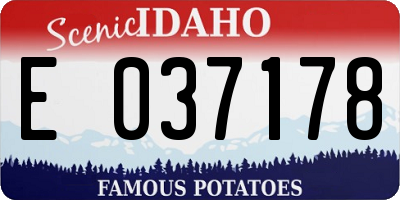 ID license plate E037178