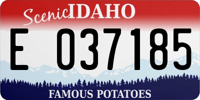 ID license plate E037185