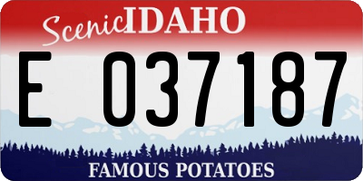 ID license plate E037187