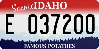 ID license plate E037200