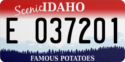 ID license plate E037201