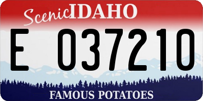 ID license plate E037210