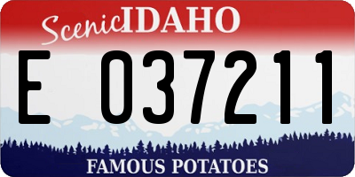 ID license plate E037211