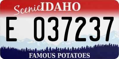 ID license plate E037237