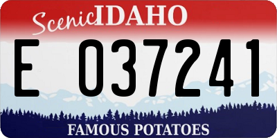 ID license plate E037241