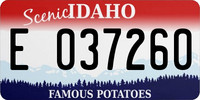 ID license plate E037260