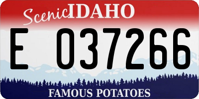 ID license plate E037266