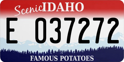 ID license plate E037272