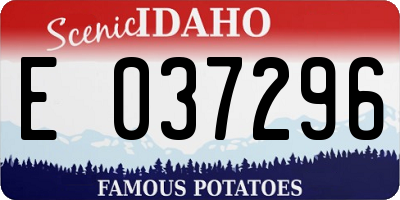 ID license plate E037296