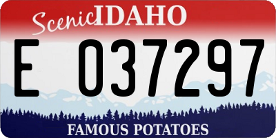 ID license plate E037297