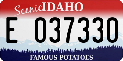 ID license plate E037330