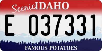 ID license plate E037331