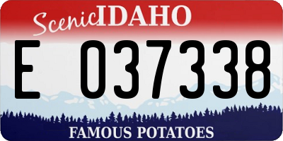 ID license plate E037338