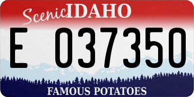 ID license plate E037350