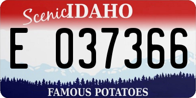 ID license plate E037366