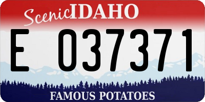 ID license plate E037371