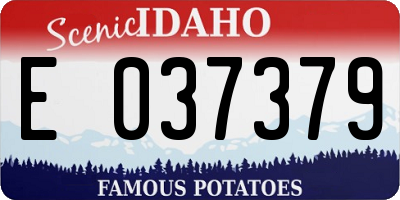 ID license plate E037379