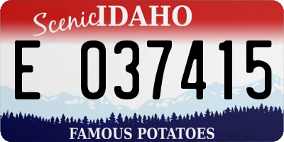 ID license plate E037415