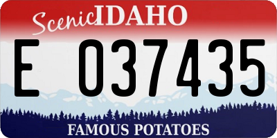 ID license plate E037435