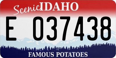 ID license plate E037438
